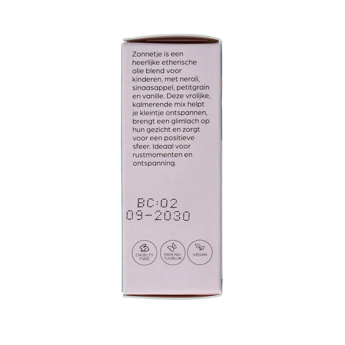Volatile Zonnetje 10ml essential oil bottle with a white cap, showcasing the Volatile brand label on the clear glass container.