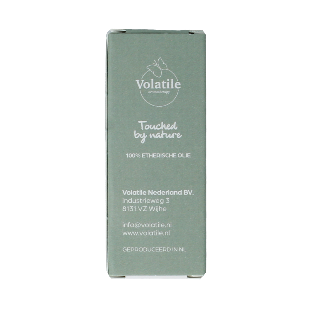 Volatile Yuzu essential oil bottle, 2.50ml, with clear labeling and dropper cap, in a natural light setting.