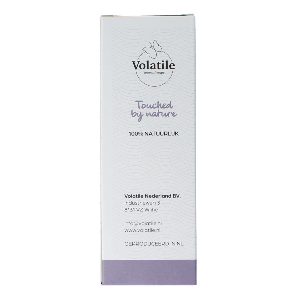Volatile castor oil in a 100ml glass bottle, natural body care product, showing the clear bottle and label.