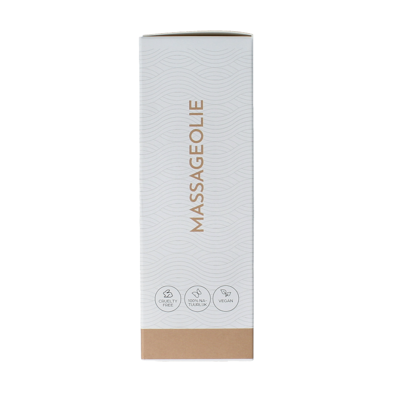 Volatile massage oil for neck and shoulders in a glass bottle with pump, 100ml, ideal for body relaxation and skincare.