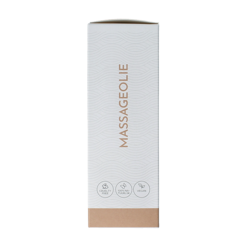 Volatile Mediterranee massage oil in a glass bottle with pump, 100ml, suitable for body care and relaxation.