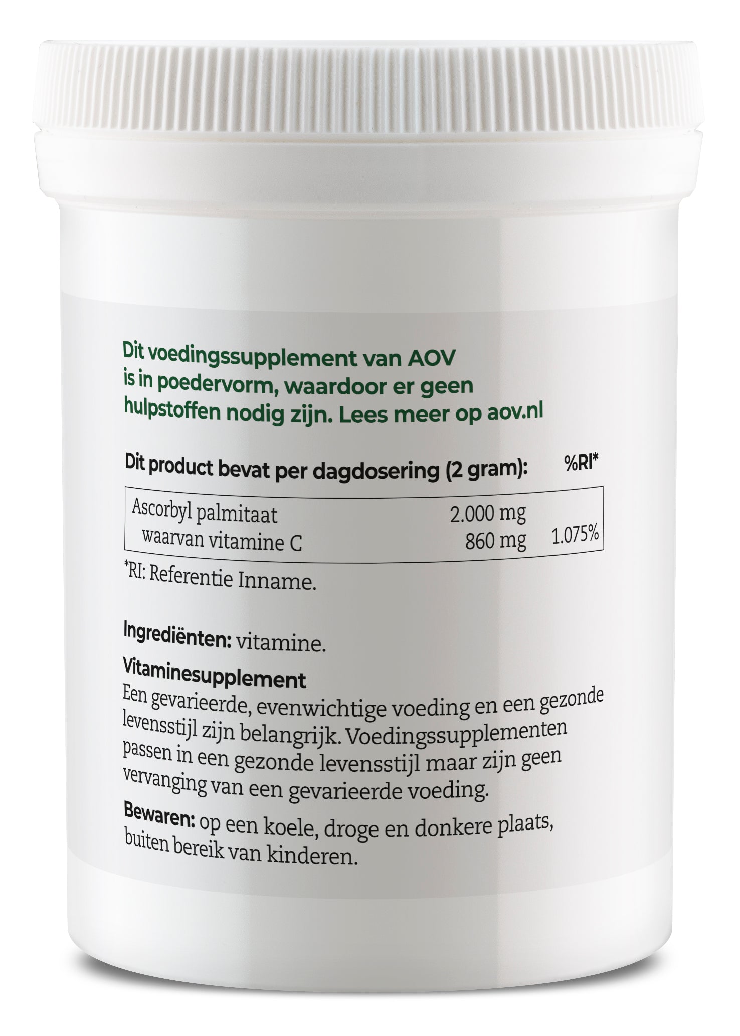 AOV 333 Vitamin C Ascorbyl Palmitate supplement in 60g jar, natural vitamin C product from AOV for skin health and antioxidant support.