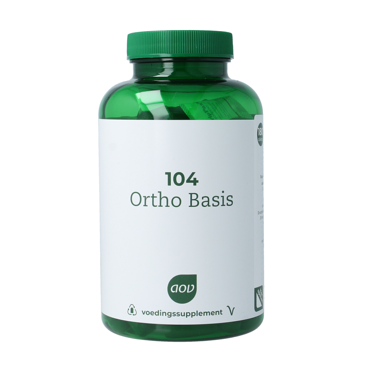 AOV 104 Ortho Basis Multi vitamin tablets, natural supplement for daily health, shown in blister pack.