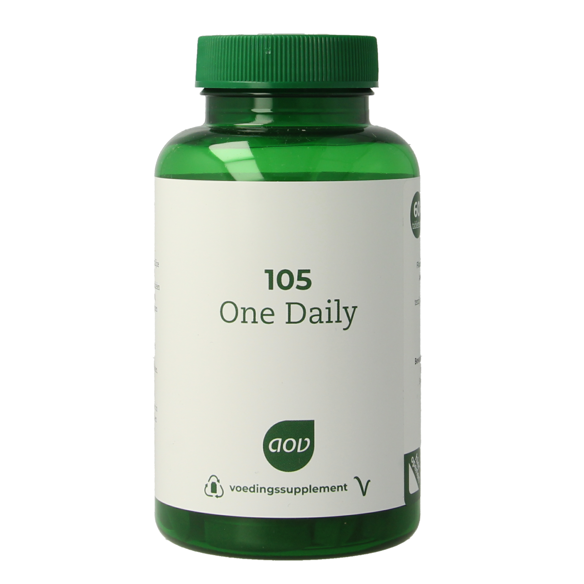 AOV 105 One Daily multivitamin tablets, 60 count, in a blister pack, providing essential vitamins and minerals for daily health.