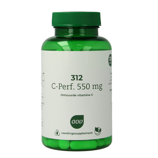 AOV 312 C-Perfect vitamin supplement bottles with 120 tablets, showing the product label and packaging.