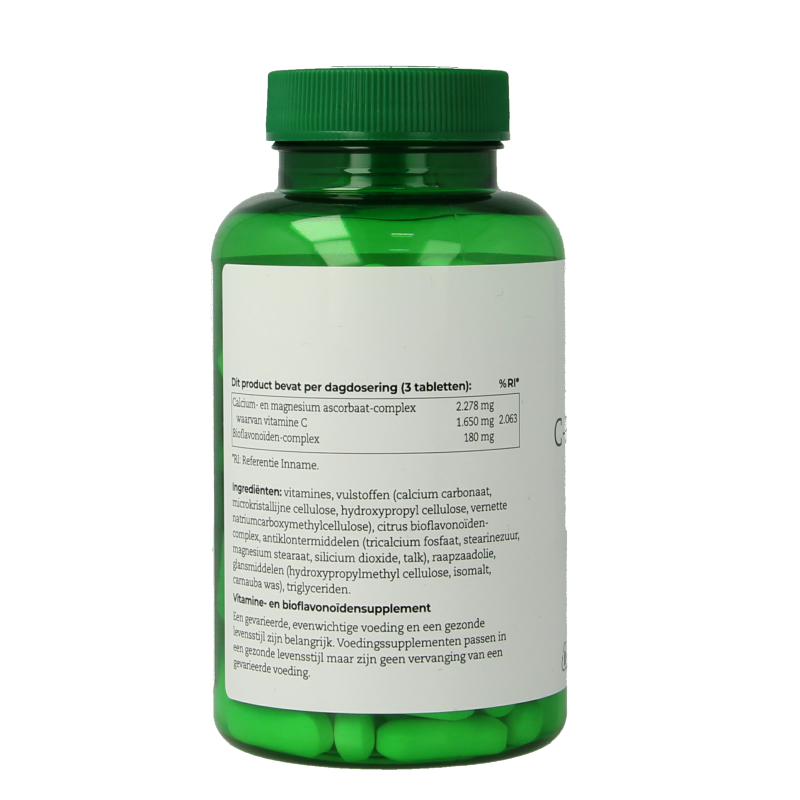 AOV C-Perfect 550mg Vitamin Tablet bottle with 120 tablets in a clear container, showing the label and product packaging.