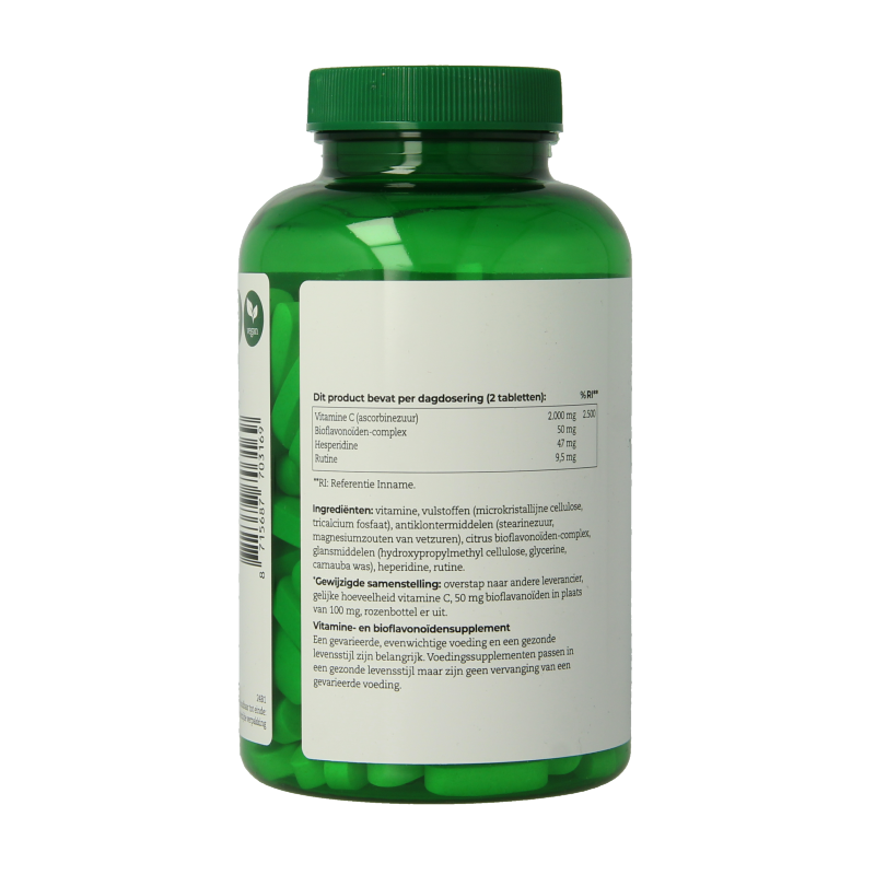 AOV 316 Vitamine C 1000mg supplement in a bottle of 180 tablets, natural and effective vitamin C from AOV.
