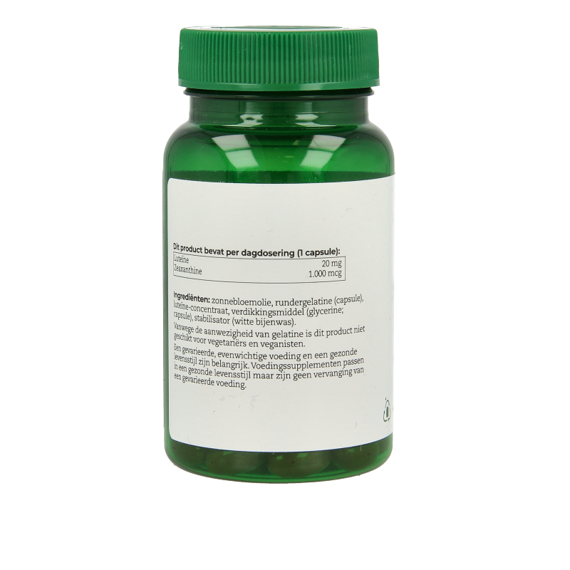 AOV 911 Luteine 20mg herbal supplement capsules in a bottle, designed for eye health, by AOV.