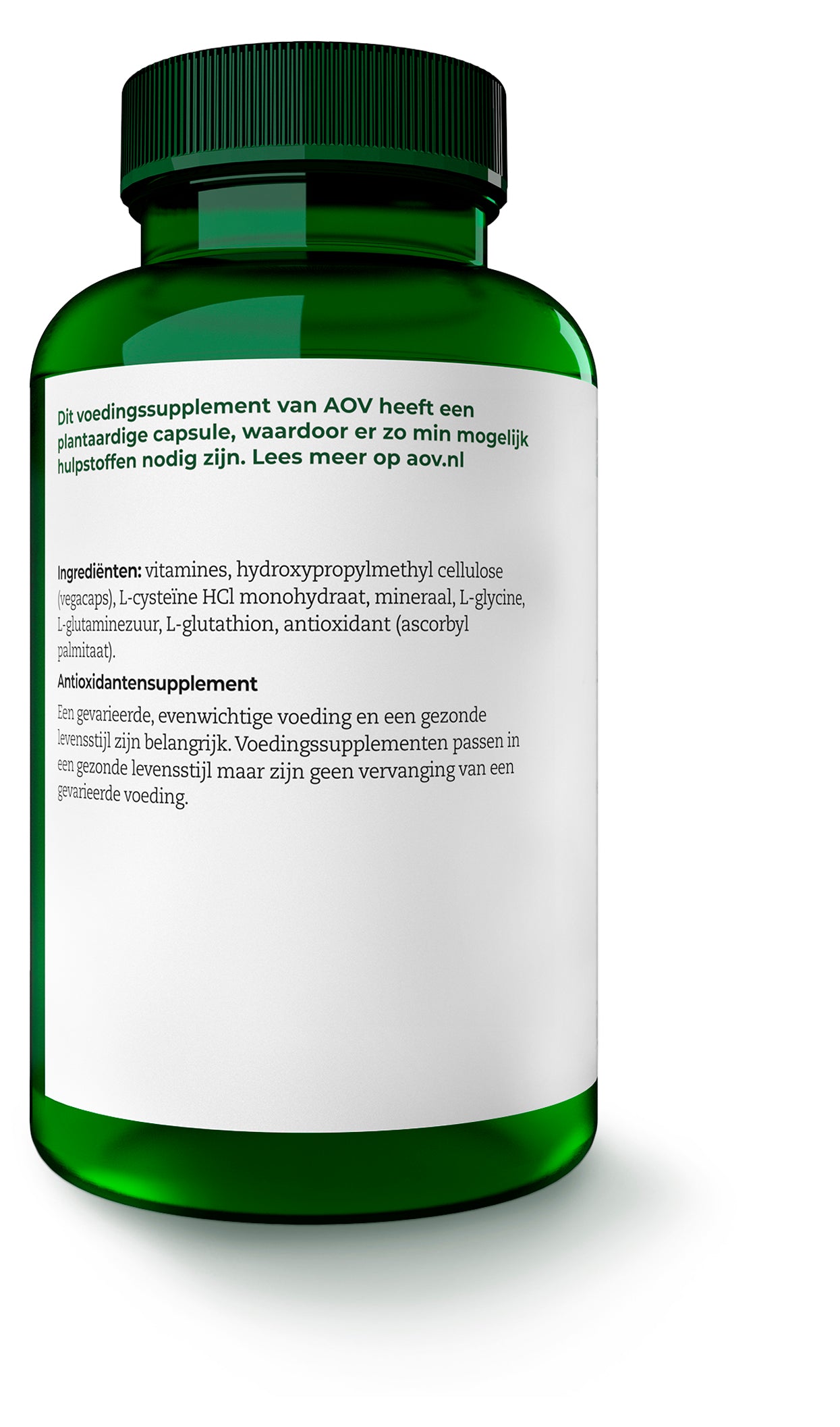 AOV 920 Antioxidant Complex vegetarian capsules, colorful supplement bottle with capsules inside, for immune support and health.