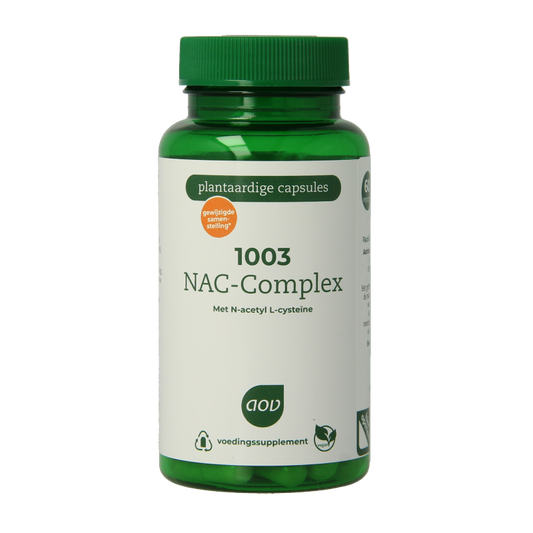 AOV NAC-Complex amino acids capsules in a bottle, dietary supplement for health and wellness.