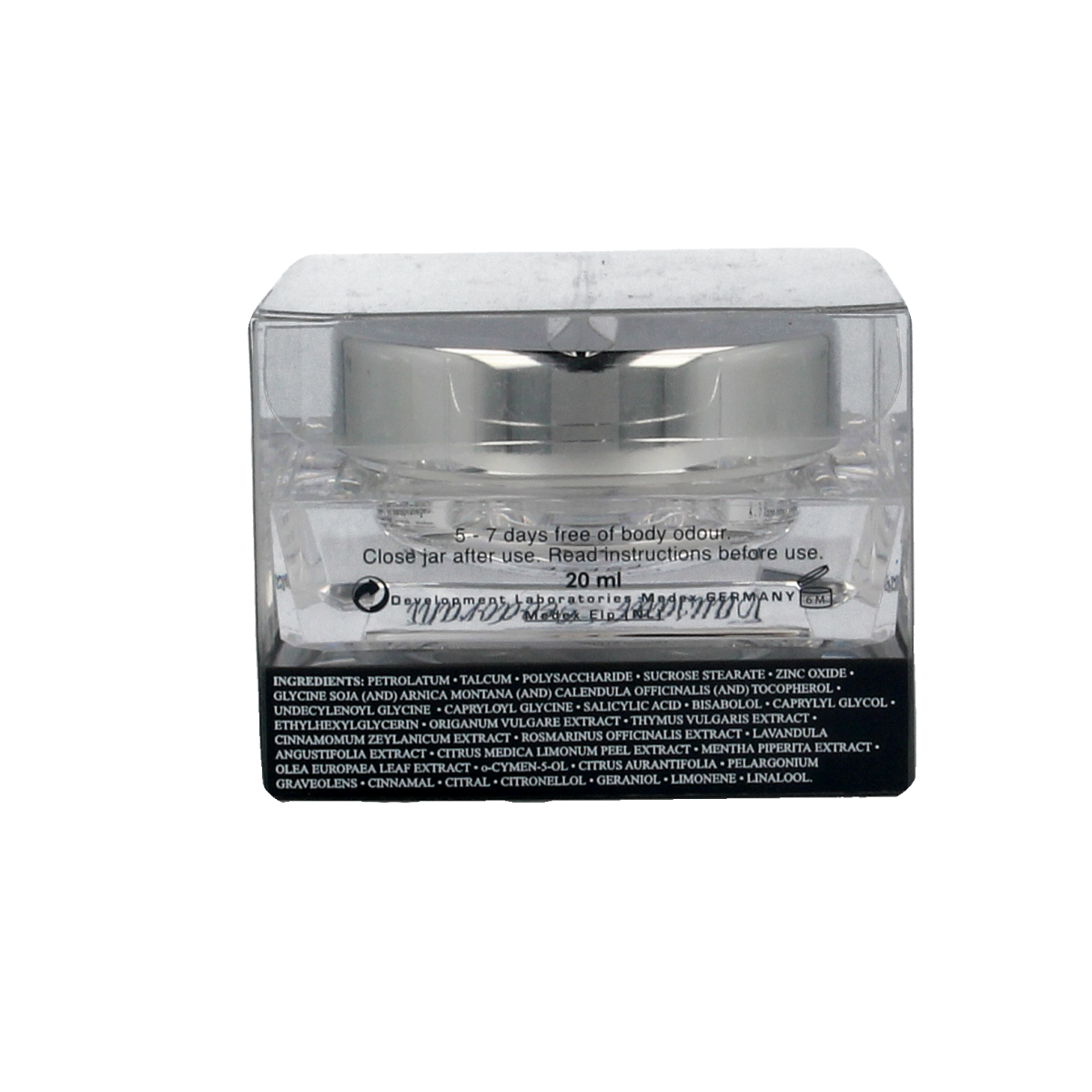 Medex Causaal deodorant in 20ml bottle, natural deodorant stick for fresh, odor protection, with Medex branding.