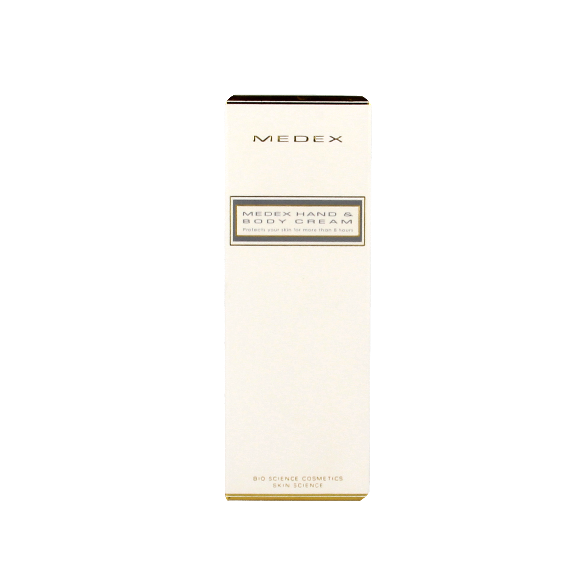 Medex Hand and body cream in 100ml tube, moisturizing skincare product for hands and body with Medex branding.