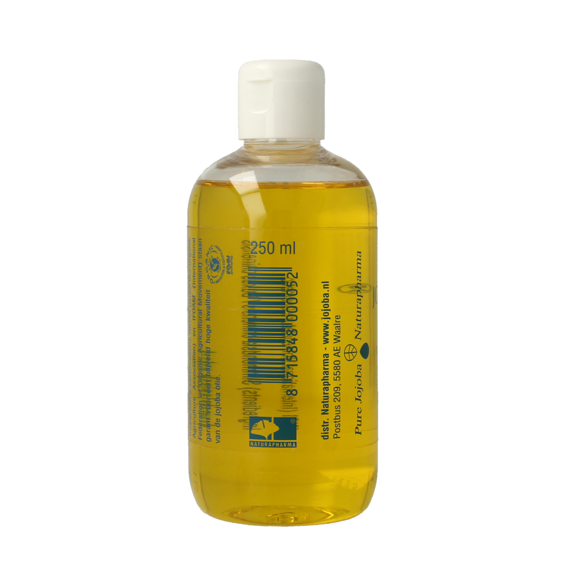Naturapharma Jojoba olie in 250ml bottle, natural body care product, smooth and nourishing jojoba oil for skin hydration