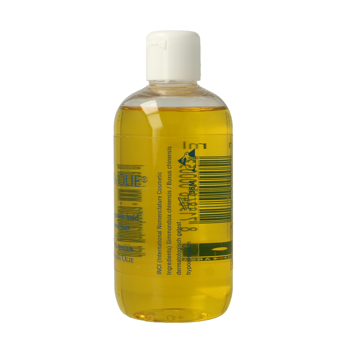Naturapharma Jojoba olie in 250ml bottle, natural body care product with golden liquid appearance, suitable for skincare.