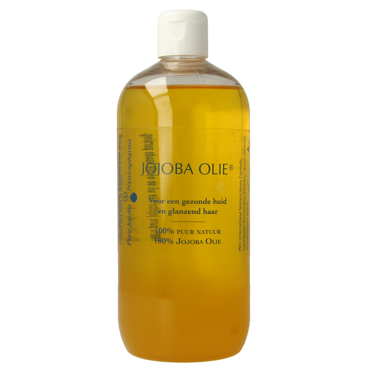 Naturapharma jojoba olie in 500ml bottle with flip top cap, natural body care product for moisturizing and skin nourishment