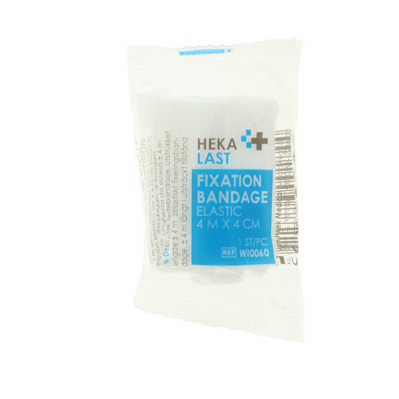 Hekalast elastic bandage 4m x 4cm, wound dressing, soft stretch fabric, suitable for supporting and stabilizing injuries.