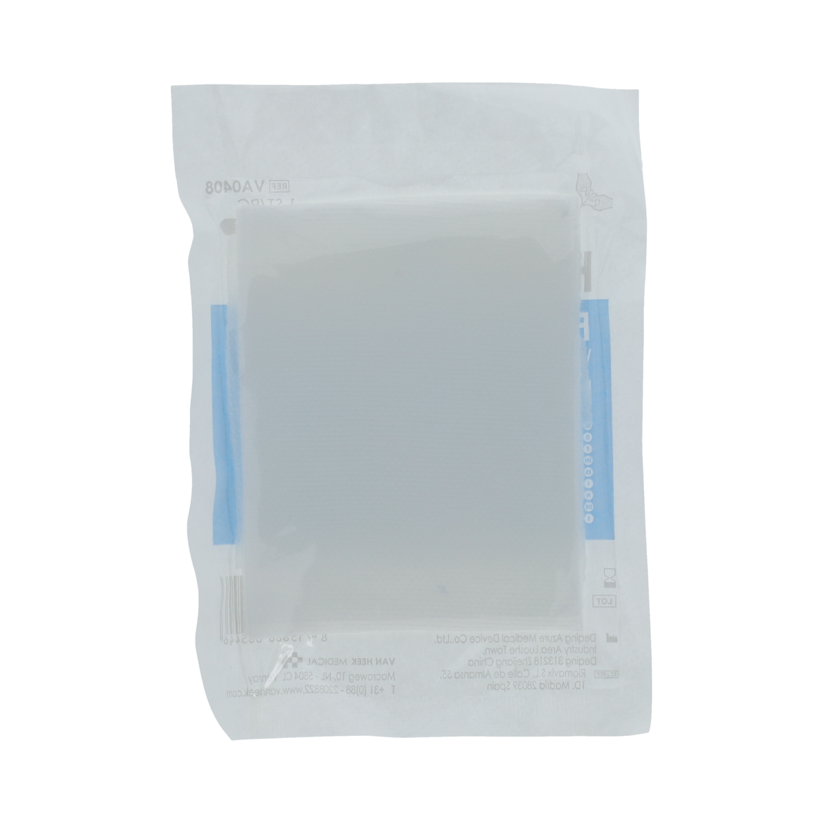 Sterile Heka Snelverband nr. 3, 8x10cm, soft elastic bandage for quick wound support, single sterile pack.