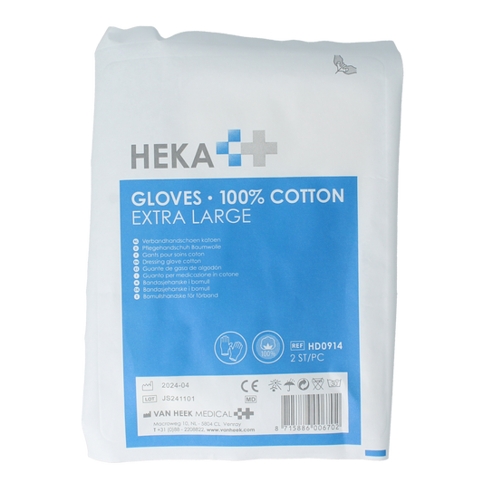 Heka Verbandhandschoenen XL, set of 2, sterile medical gloves for wound care, made of durable Verbandkleding material