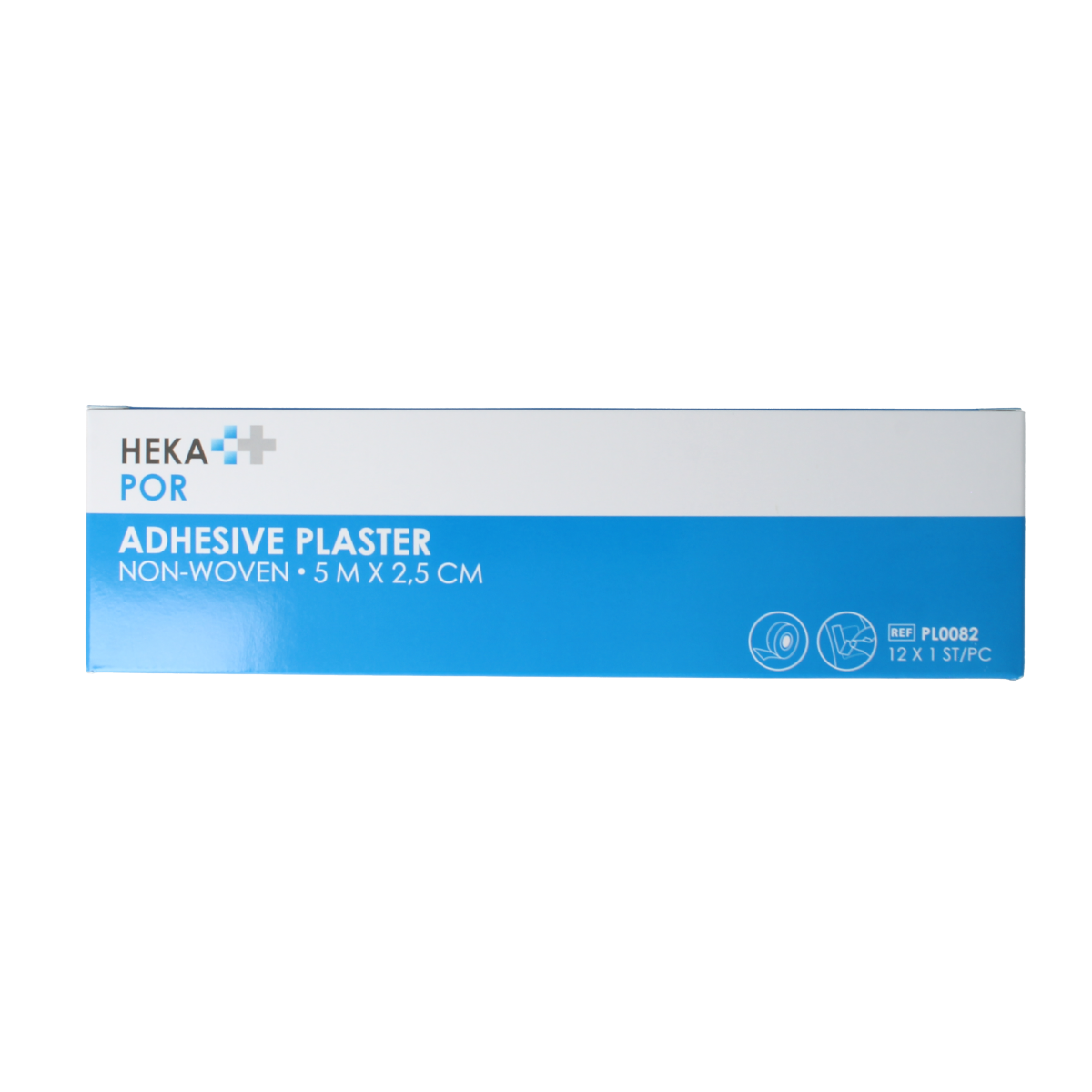 Hekapor Hechtpleister non-woven ring 5x2.5cm, pack of 12, adhesive wound dressing with non-woven material.