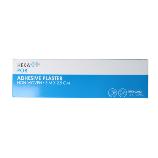 Hekapor Hechtpleister non-woven ring 5x2.5cm, pack of 12, adhesive wound dressing with non-woven material.
