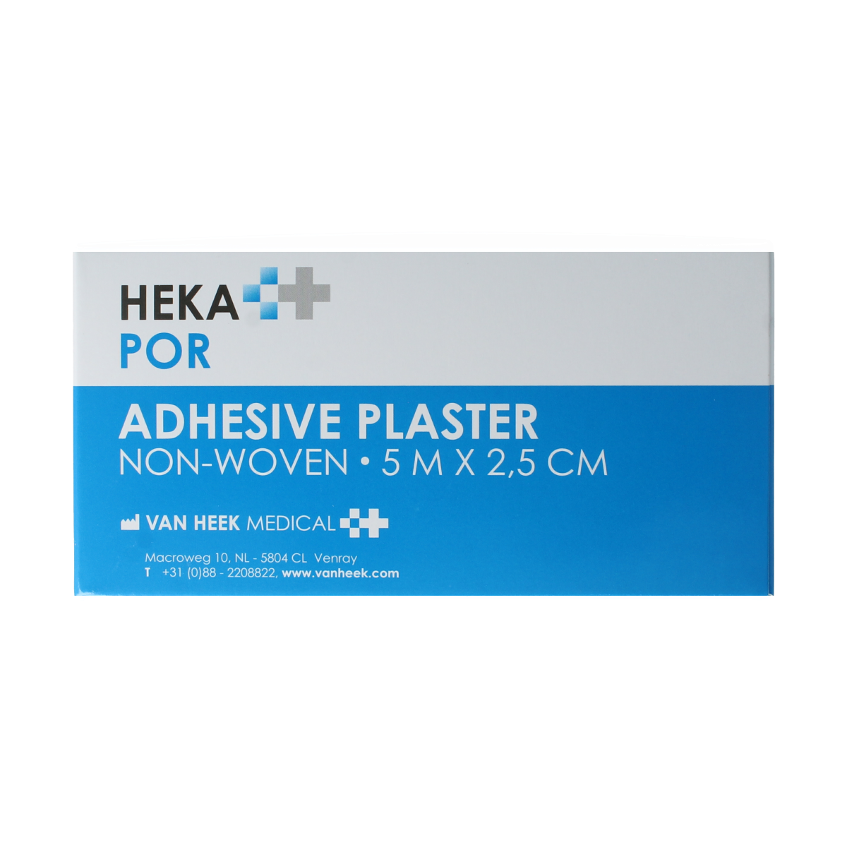 Hekapor Hechtpleister non-woven ring 5x2.5cm, pack of 12, adhesive wound dressing with soft non-woven material