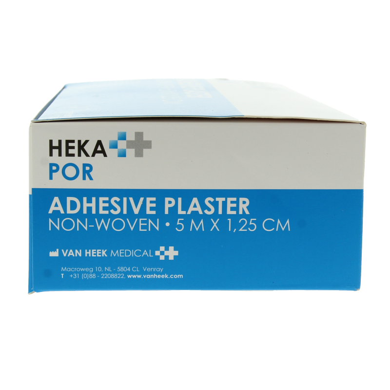 Hekapor non-woven hechtpleister ring 5x1.25 cm, pack of 18, adhesive bandages for wound care, in a medical setting.