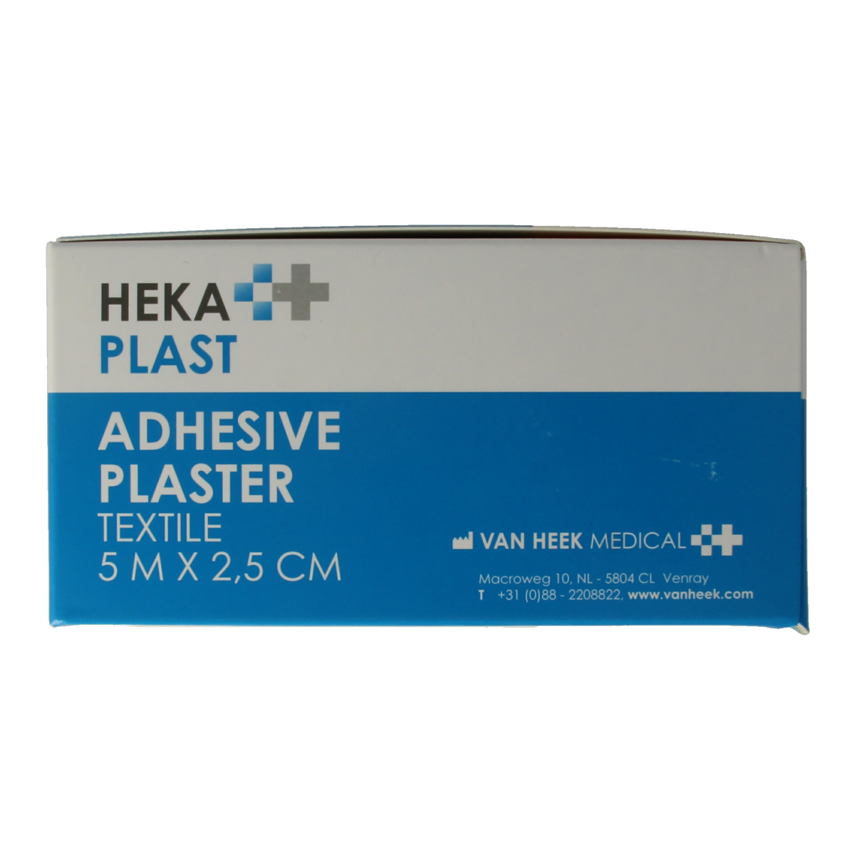 Hekaplast Hechtpleister textiel 5x2.5cm, pack of 12 adhesive fabric bandages with strong adhesion and breathability.