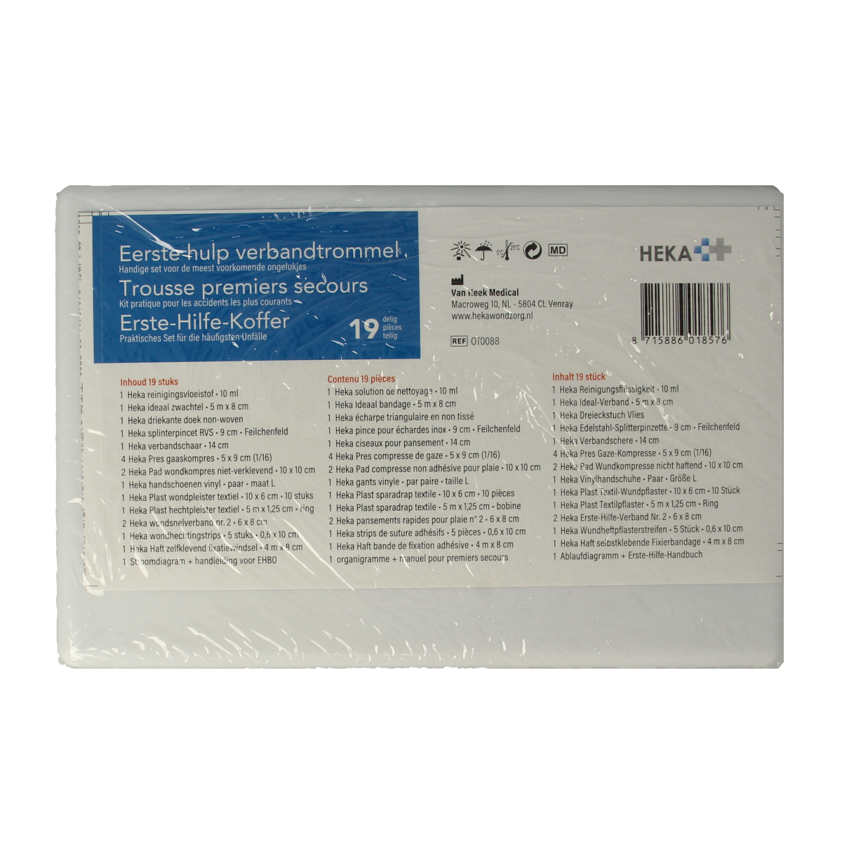 Heka Klein first aid kit, basic emergency supply set with first aid essentials, compact and portable for quick medical response