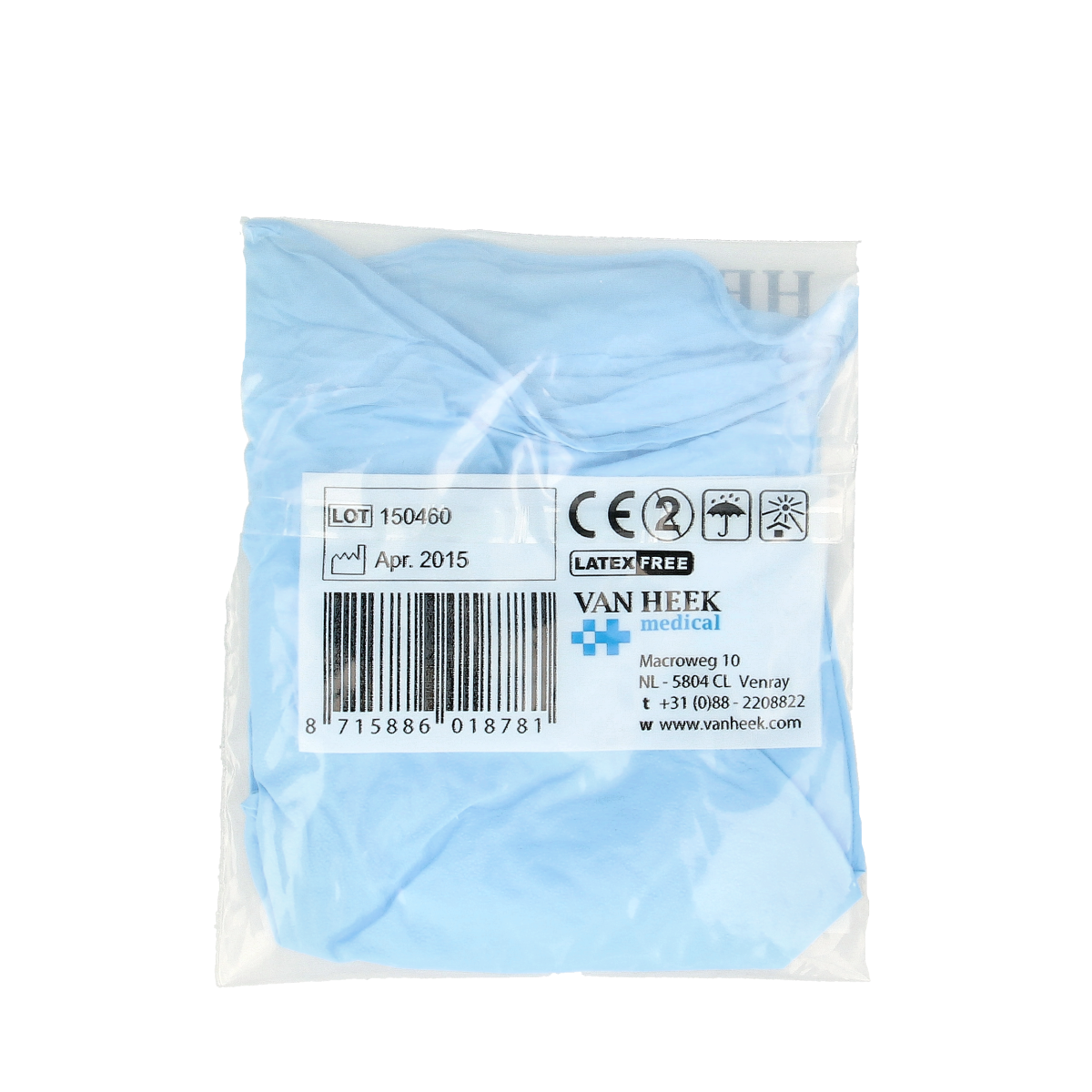 Heka nitrile medical glove in size L, pair of protective gloves with textured surface for healthcare or safety use