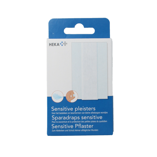 Heka Klein Wondpleister sensitive 10x6cm pack with 10 adhesive bandages for gentle wound care