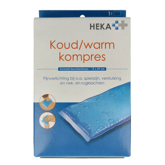 Heka large 12 x 29 cm warm and cold compress pack for pain relief and soothing therapy.