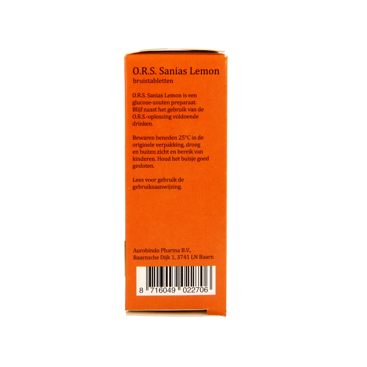 Sanias ORS lemon mineral effervescent tablet pack with six multi-mineral tablets, showing the vibrant lemon flavor and packaging.