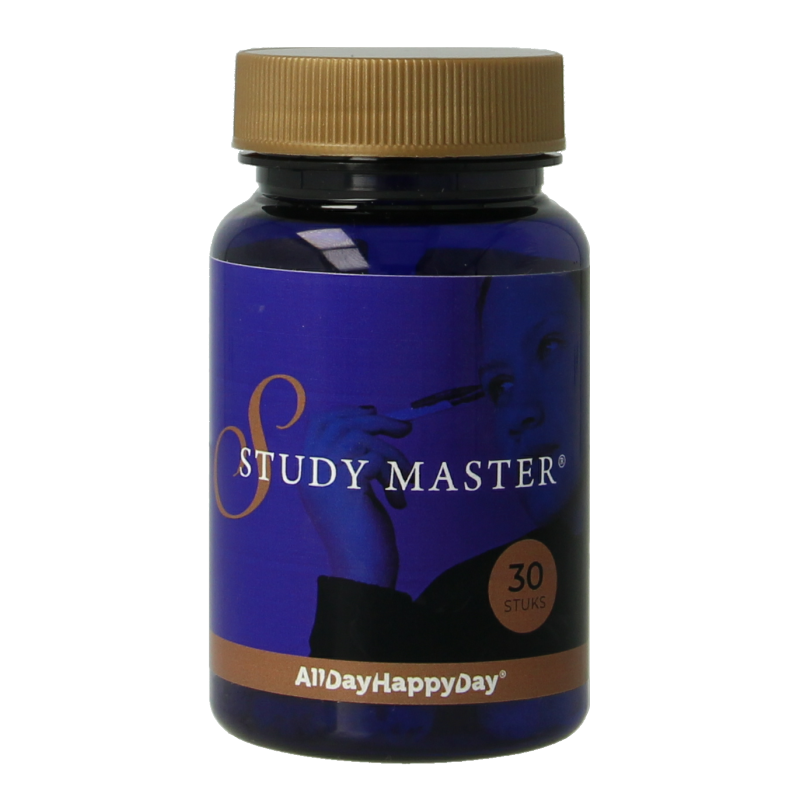 All Day Happy Day All Day Happy Day Study Master 30 capsules container with mineral supplement capsules.