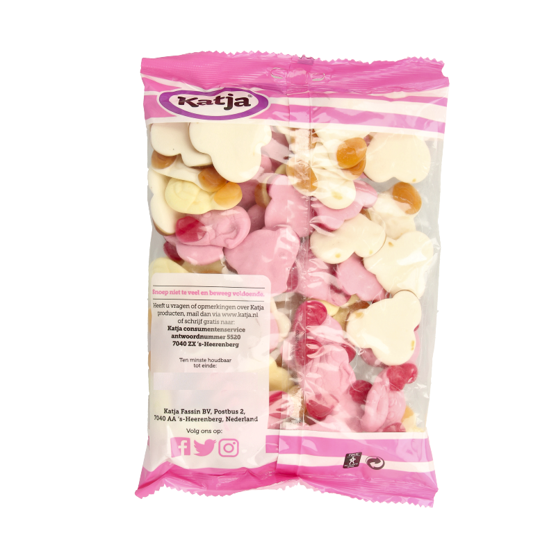 Katja Zoo mix snoepgoed in 500 gram zakje with colorful assorted candies and playful animal shapes.