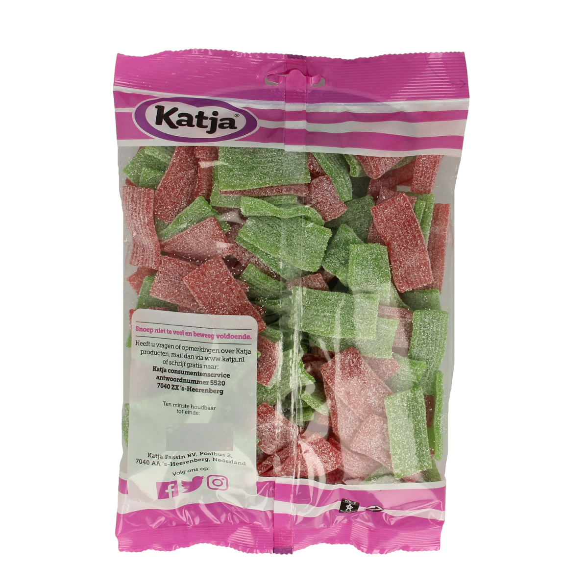 Katja Mix Matjes snoepgoed in a 500g bag, colorful assorted candies from the Katja brand on a white background.