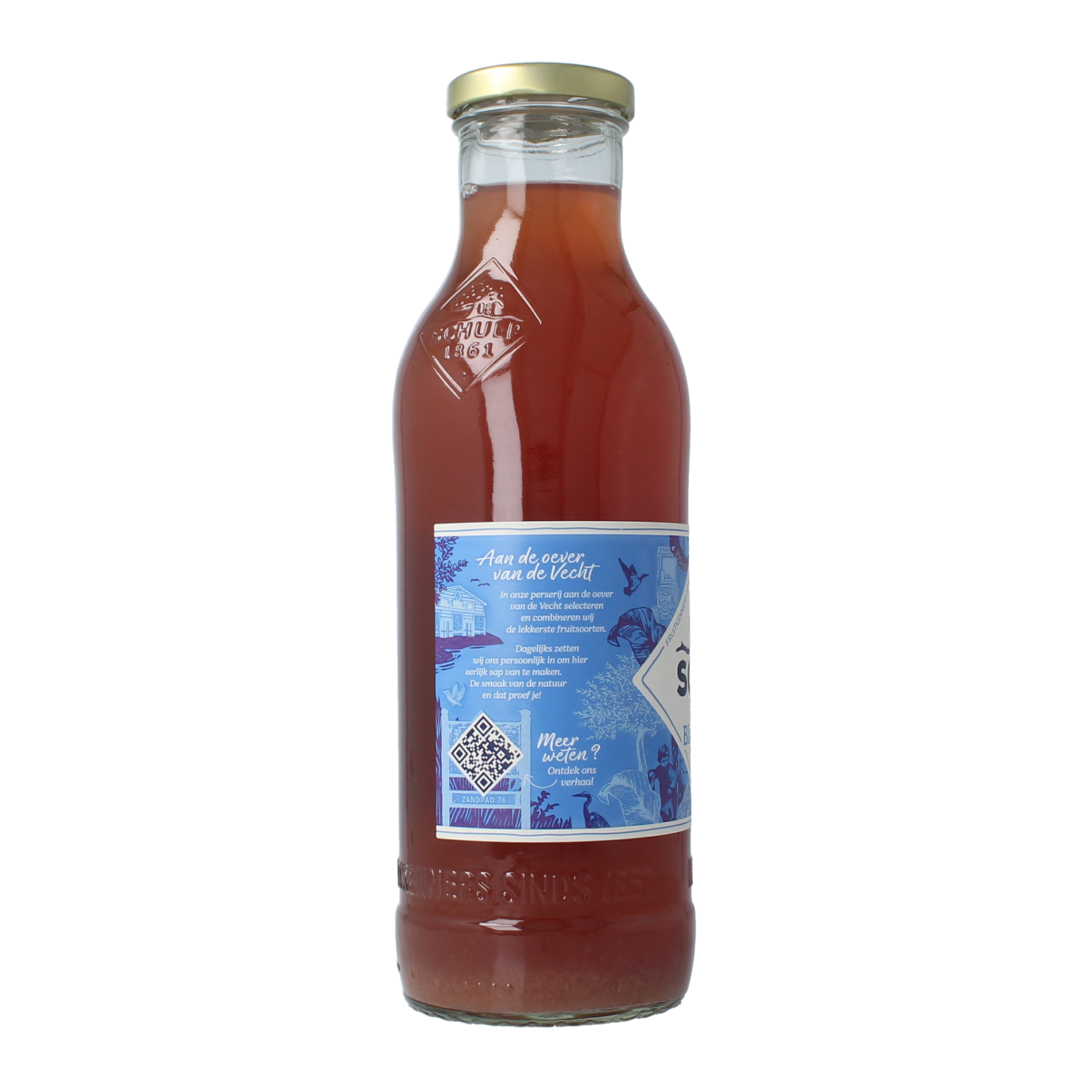 Schulp Apple and Blueberry Juice in a 750ml bottle, natural fruit blend, fresh and vibrant for healthy drinking.