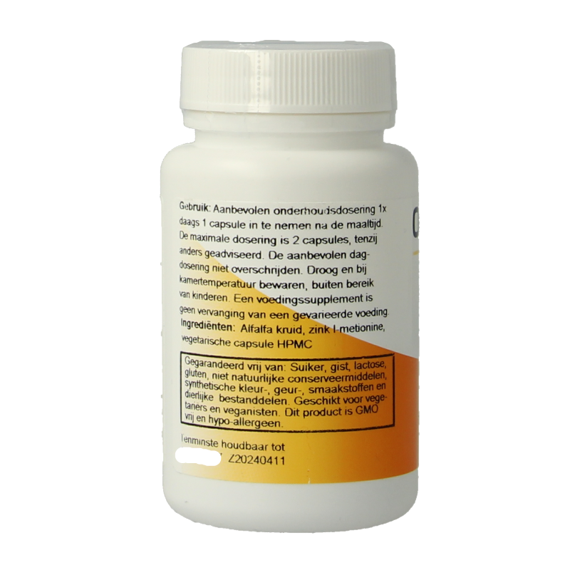 Ortholon Zink 30mg mineral supplement in a bottle of 60 tablets, showing zinc tablets and packaging.