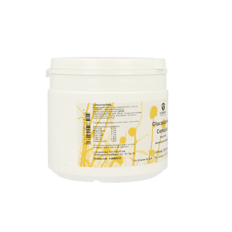 Groene Os Glucosamine complex voedingssupplement voor honden en katten, 250 gram, natuurlijke gewrichtsondersteuning voor huisdieren
