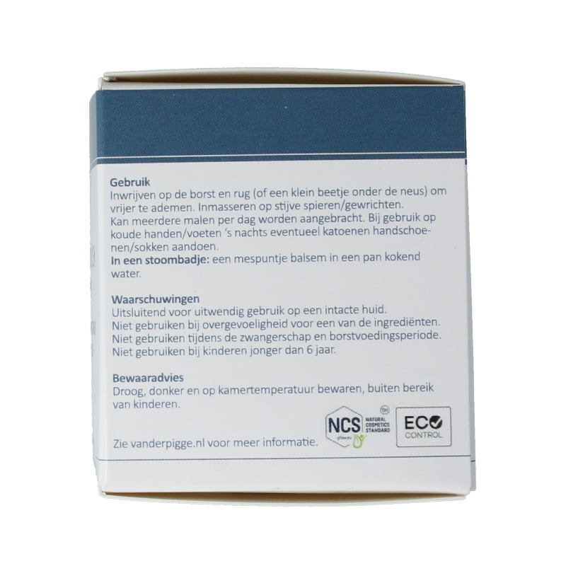van der Pigge Adem & Winterbalsem 100ml body care product in a tube, designed for soothing and nourishing skin.