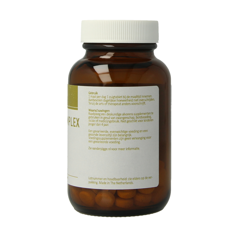 Van der Pigge Vitamin B12 Complex 90 chewable tablets, orange-flavored dietary supplement for daily vitamin B12 intake
