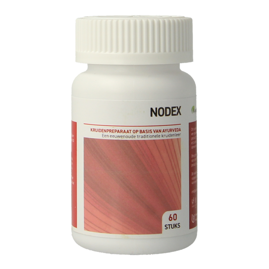 Ayurveda Health Nodex herbal supplement tablets in a blister pack, part of Ayurveda Health kruidenpreparaten collection.
