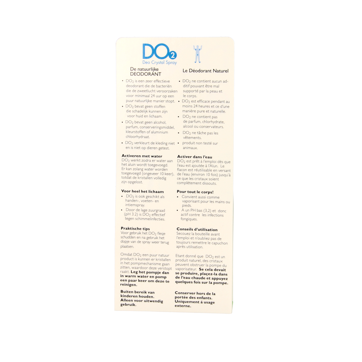 DO2 deodorant spray 40ml bottle with white and blue packaging, featuring the DO2 logo and spray nozzle visible in the image.