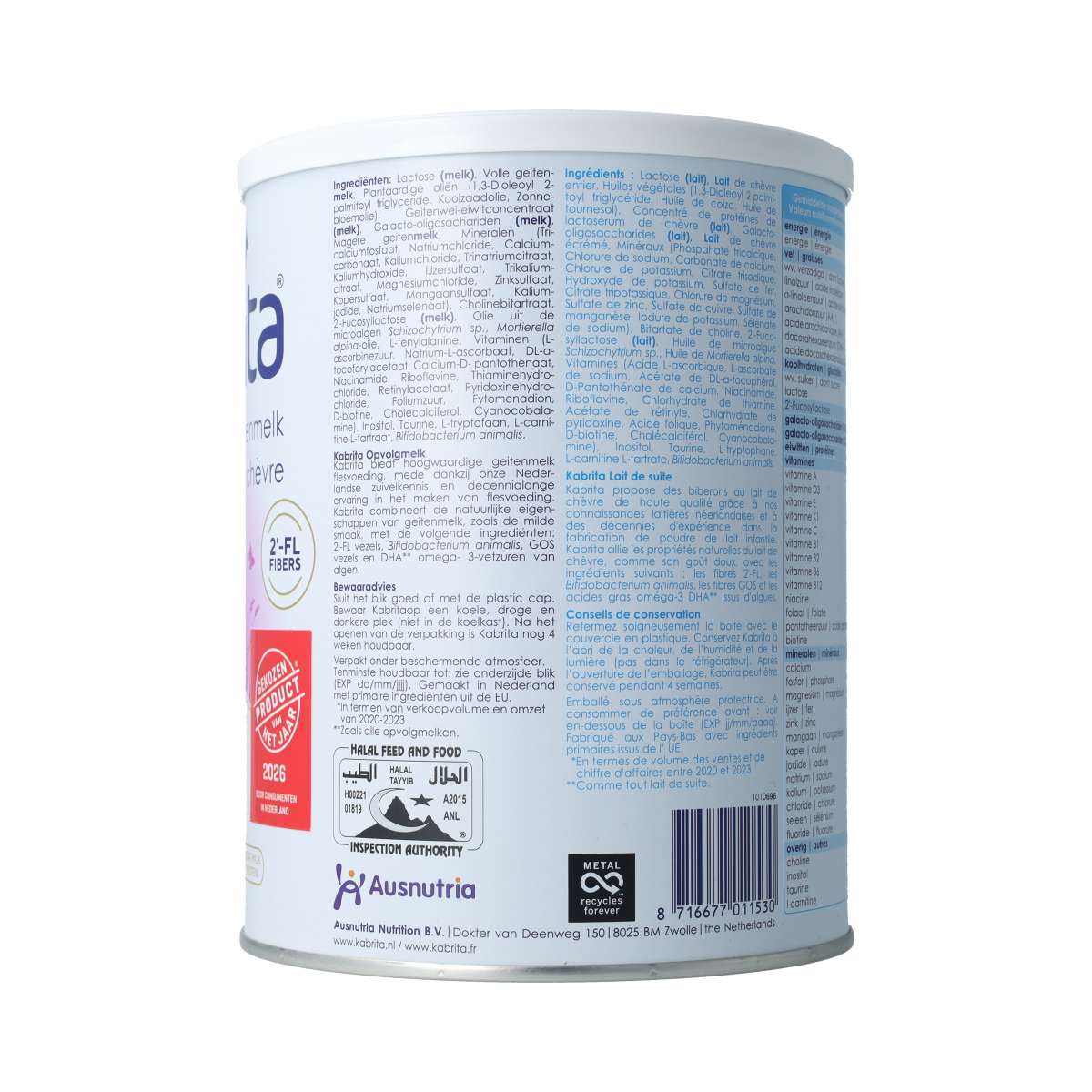 Kabrita Opvolgmelk 2 800.00 Gram