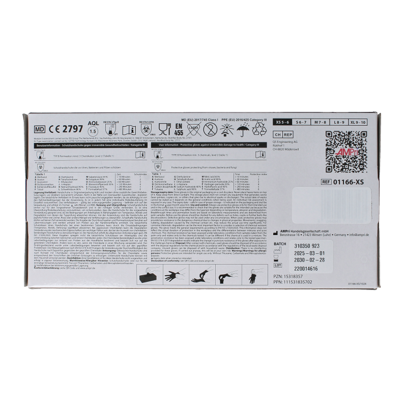 Blue Epiderm Protect Nitriel powder-free medical gloves in size XS, 100-piece box, suitable for healthcare and protective use.