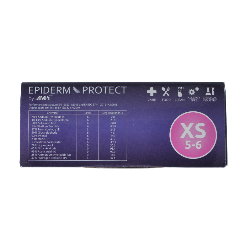 Blue Epiderm Protect Nitriel powder-free medical exam gloves, XS size, 100-pack, protective disposable gloves for healthcare use.