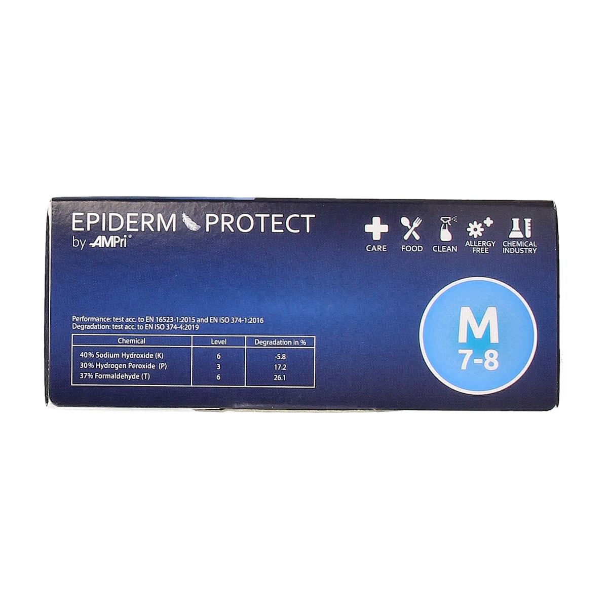 Blue Epiderm Protect Nitriel onderzoekshandschoenen poedervrij in maat M, 100 stuks, medische handschoenen voor bescherming.