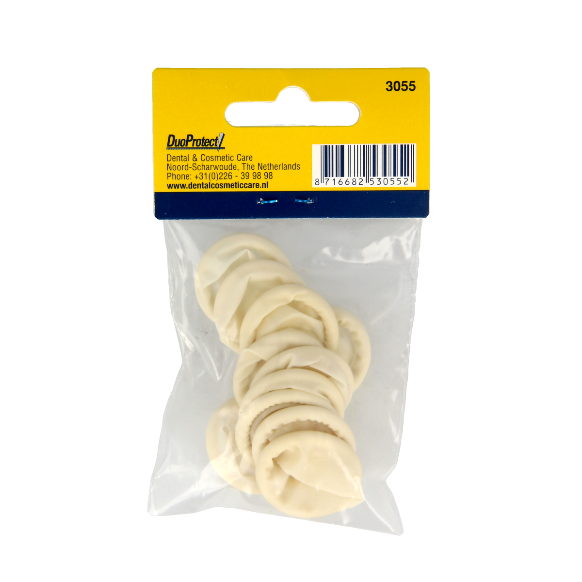 Duoprotect XL condom pack with 12 latex condoms, featuring the Duoprotect brand logo on the packaging.