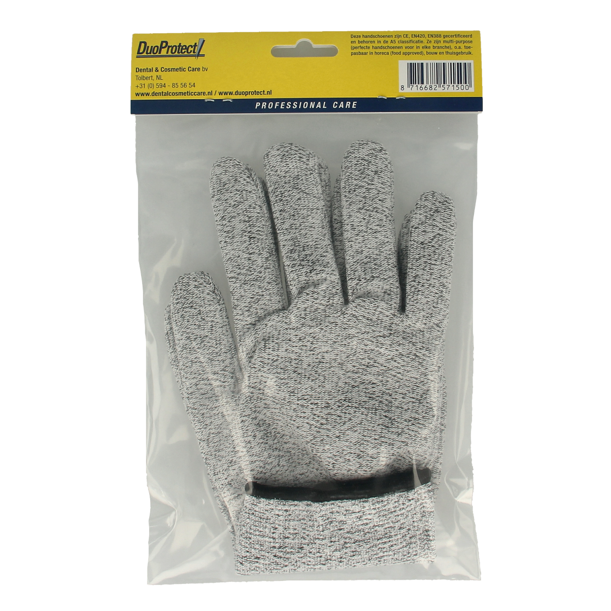 Duoprotect snijbestendige handschoen maat XL voor medische en beschermende toepassingen, paar, veilig en duurzaam.