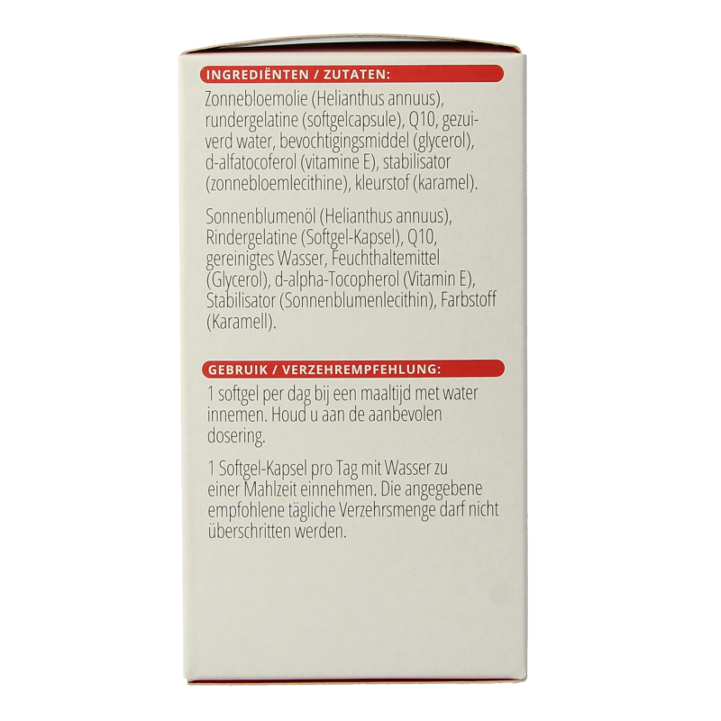 Vitals Q10 100 mg softgels bottle, dietary supplement for energy and heart health, with 150 softgels in the package.