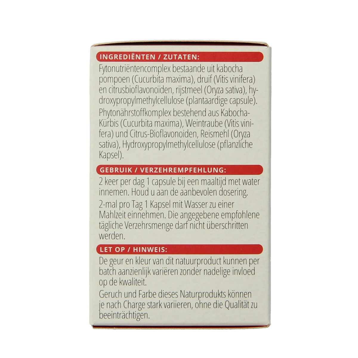 Vitamins and herbal supplement capsules, Vitals Salvestrol Shield, Kruidenpreparaten, 60 capsules in a blister pack.